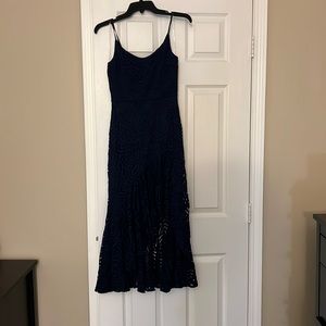 Navy blue midi dress. Size Small